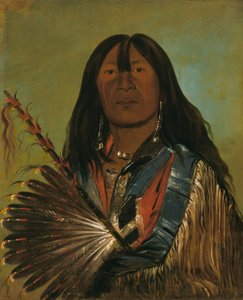 Shón-ka, hunden, sjefen for Bad Arrow Points-bandet av George Catlin