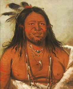 Ta-wáh-que-nah, Klippefjellet, Stammens andre høvding av George Catlin
