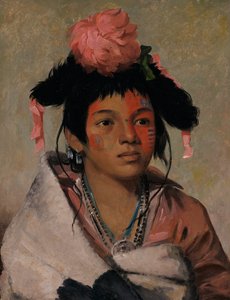 Tcha-cauk-o-ko-maugh, stor høvding, en gutt, av George Catlin
