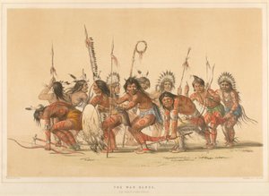 Krigsdansen, fra porteføljen «The North American Indian» av George Catlin