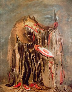 The White Buffalo, ca. 1840 (olje på lerret) av George Catlin