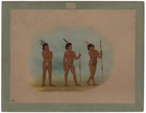 Tre Auca-barn av George Catlin