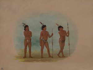 Tre Auca-barn, 18541869. av George Catlin