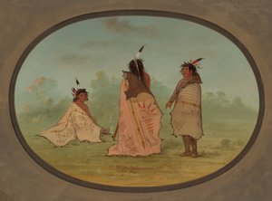 Three Blackfoot Men, 18551869. av George Catlin