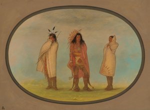 Tre Iroquois-indianere, 18611869. av George Catlin