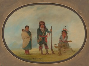 Tre Micmac-indianere, 18611869. av George Catlin