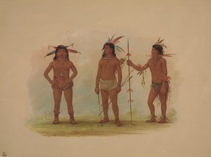 Tre Omagua menn, 18541869. av George Catlin