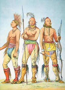 Tre Osage Braves av George Catlin