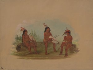 Three Young Chinook Men, 18551869. av George Catlin