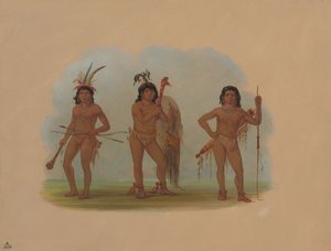 Tre Zurumati-indianere, 18541869. av George Catlin