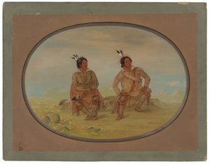 To Choctaw-indianere av George Catlin