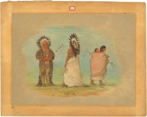 To Ottoe Chiefs og en kvinne av George Catlin