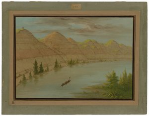 Utsikt i "Grand Detour," Upper Missouri av George Catlin