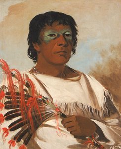 Wah-pe-kée-suck, White Cloud (kalt Profeten), Rådgiver for Black Hawk av George Catlin