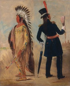 Wi-jún-jon, Pigeon#39;s Egg Head (Lyset) på vei til og fra Washington av George Catlin
