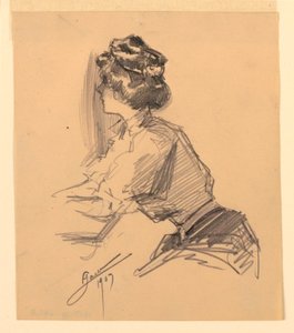 Sittende kvinne