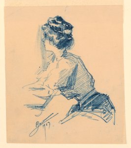 Sittende kvinne