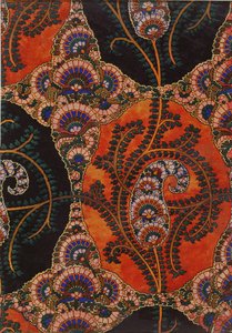 Stoffdesign for Paisley sjal, ca. 1871