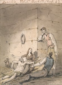 Illustrasjon til Fieldings Amelia av George Chinnery