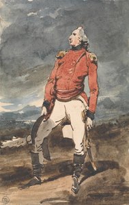 Studie for portrett av en militæroffiser av George Chinnery