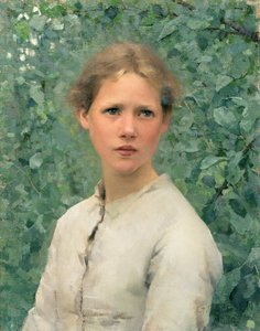 Et jentehode av George Clausen