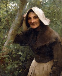 A Toiler Still; En gammel kvinne, Nord-Lincolnshire av George Clausen