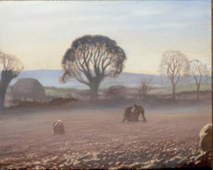 Høstmorgen – Potethøst av George Clausen