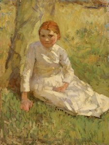 Jente på et felt, 1897. av George Clausen