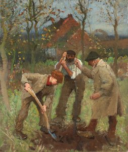 Plante et tre (olje på lerret) av George Clausen