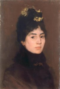 Portrett av Mrs. Mark Fisher av George Clausen