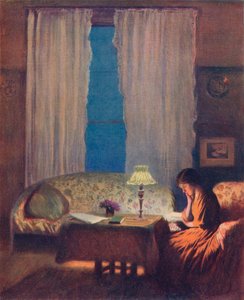 Lesing av Lamplight Twilight: Interiør, 1909