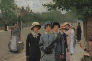 Skolejenter av George Clausen