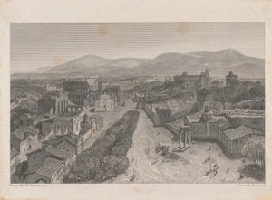 Forum Romanum fra Capitoltårnet av George Cooke