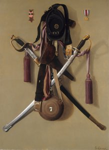 Borgerkrigsregalier av major Levi Gheen McCauley, 1887 av George Cope