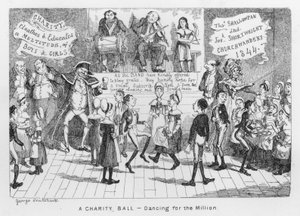 En veldedighetsball, dans for millionen (gravering) av George Cruikshank