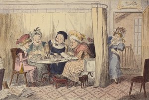 "En nysgjerrig Junto av baktalende alver eller lyttere hører sjelden godt om seg selv", 1835 av George Cruikshank