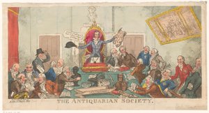 Versammlung der Society of Antiquaries av George Cruikshank