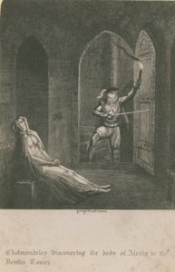 Cholmondeley oppdager liket av Alexia av George Cruikshank