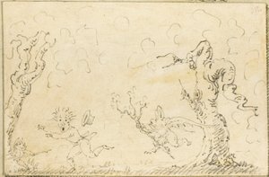 Komisk scene av George Cruikshank