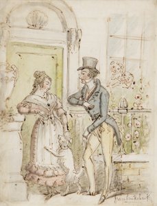 Frieri, ca. 1835 (penn, pensel, blekk og wc på papir) av George Cruikshank