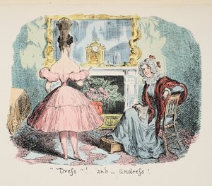 Kle av og på, pub. 1832 (Håndfarget gravering) av George Cruikshank