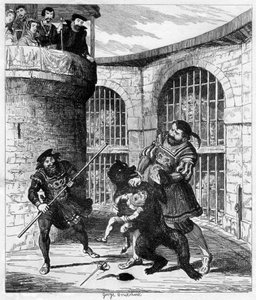 Gog fjerner Xit fra bjørnen i Lions Tower, 1840 av George Cruikshank