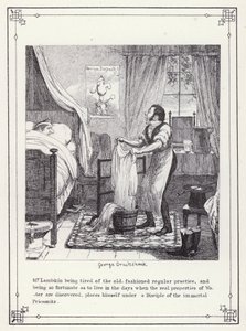 Illustrasjon for The Bachelor's Own Book, eller The Progress of Mr Lambkin (Gent) (gravering) av George Cruikshank
