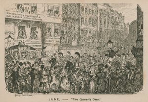 juni - Dronningens egen av George Cruikshank