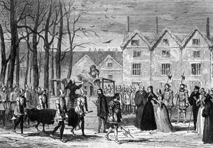 Lady Jane Gray møter liket av mannen sin på vei til stillaset, 1554 1840 av George Cruikshank