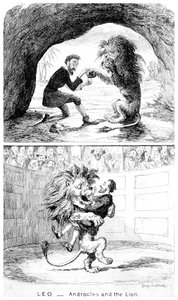 Leo - Androcles and the Lion, 1800-tallet. av George Cruikshank