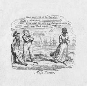 Frøken Nomer, 1829 av George Cruikshank