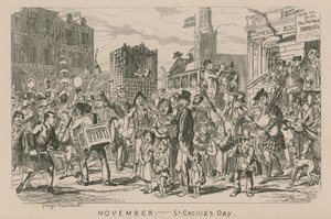 november - St. Cecilias dag av George Cruikshank