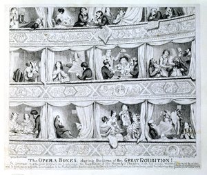 Operabokser under den store utstillingens tid, ca. 1851 av George Cruikshank