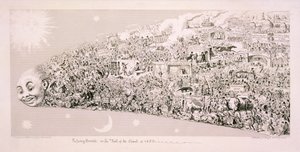 "Forbigående hendelser, eller halen til kometen fra 1853" av George Cruikshank